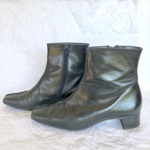 Paul Green Brown Leather Ankle Boots size 35